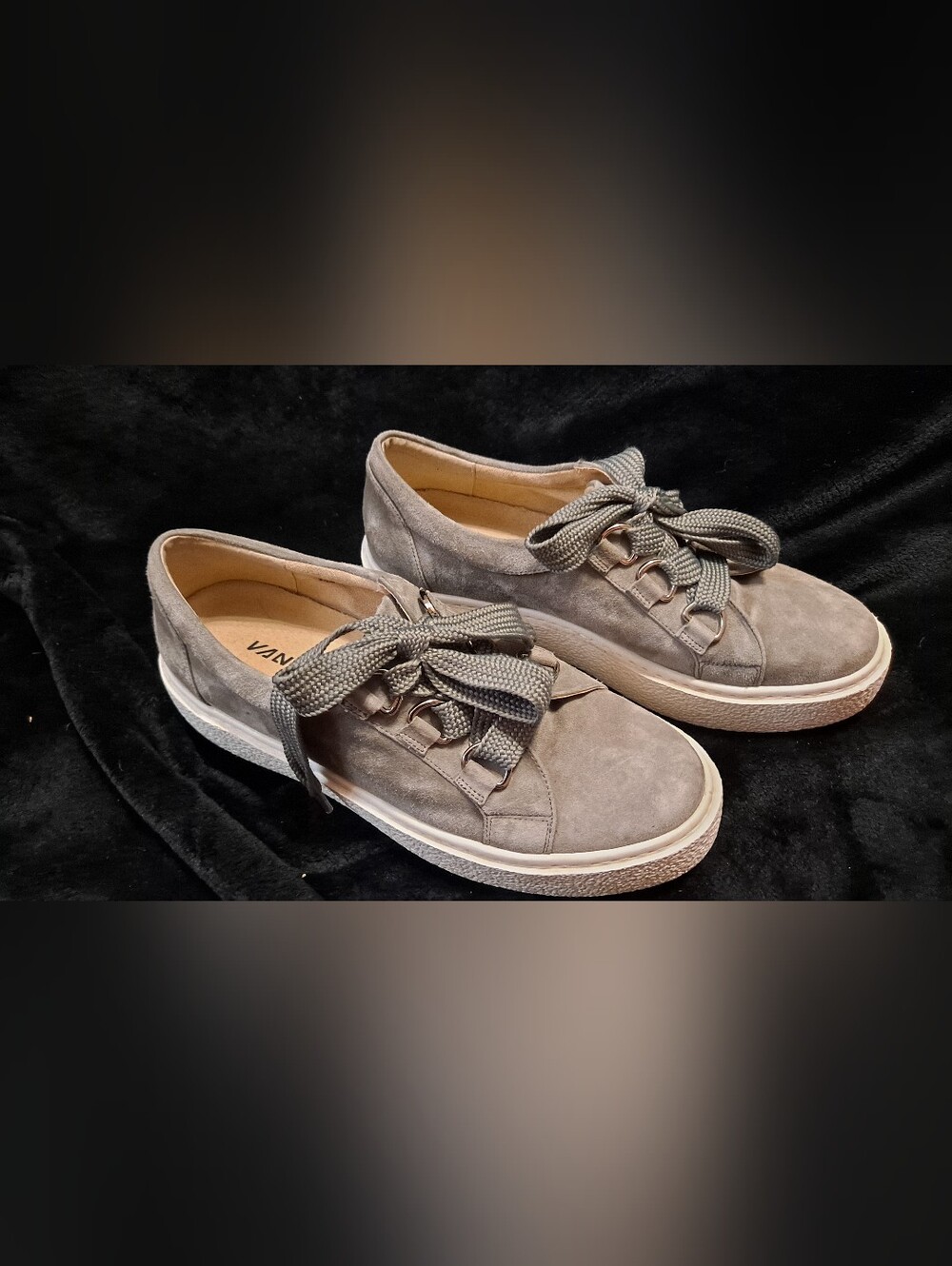 Vaneli Sport  Casual Suedelike  Lace-Up Sneakers - Gray Sz 9.5 M